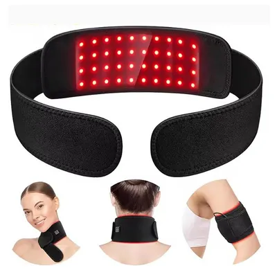 Produktbild von Kabelloses Rotlichttherapie Gerät mit 48 LEDs, 4 Temperaturstufen, 2000-mAh-Akku, Wärmefunktion und verstellbarem Klettverschluss