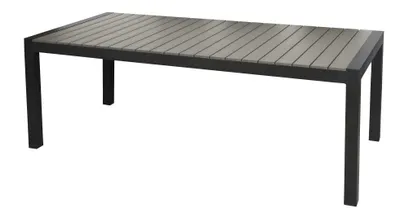 Image de Garp Table de jardin, 2 extensions inclues, 223-343 cm, noir/gris.