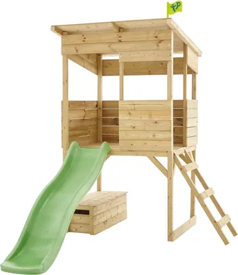 Produktbild von Spielhaus auf Stelzen mit Rutsche CIMES Braun
