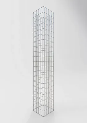 Produktbild von Gabionensäule eckig feuerverzinkt, 32 cm x 32 cm, 200 cm Höhe, MW 5 x 10 cm