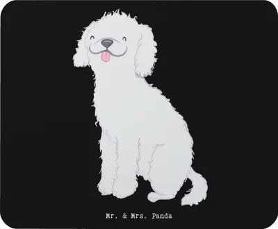 Produktbild von Mr. & Mrs. Panda Mouse Pad Kleinpudel Lebensretter - Schwarz - Geschenk, mauspad laptop, Mousepad, pc mausunterlage, Pudel