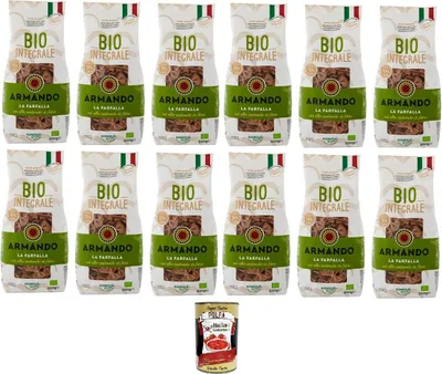 Produktbild von Armando La Farfalla Integrale Vollkorn, reich an Ballaststoffen 12x 500gr + Italian Gourmet polpa 400g