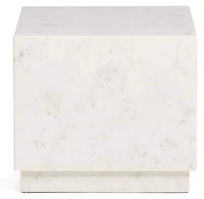 Produktbild von Beistelltisch Sorein 40 x 40 x 35 cm Marmor MDF Weiß