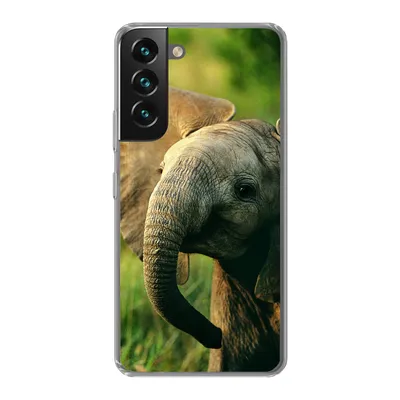 Produktbild von MuchoWow® Handyhülle Schutzhülle Hülle für Samsung Galaxy S22 Elefant - Grün - Tiere - Natur Silikon Softcase Handy Hülle - Mobiltelefonhülle