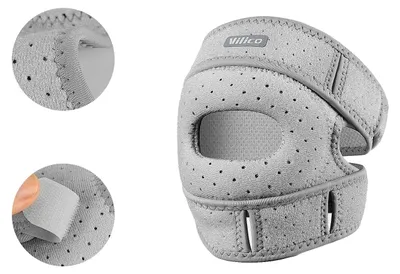 Produktbild von Kniebandage, verstellbare Unterstützung, leichtes Design, AB169-grau