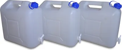 Produktbild von 3 Stück 15 Liter 15 L Wasserkanister (WK) inkl. Auslaufhahn Camping dicht verschließbar (3x15 WK)