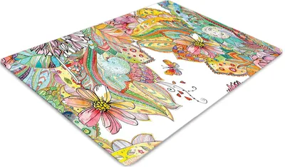Produktbild von Stuhlunterlage Bürostuhlunterlage 120 cm x 90 cm Bodenmatte Bürostuhlunterlage - Mandala-Muster
