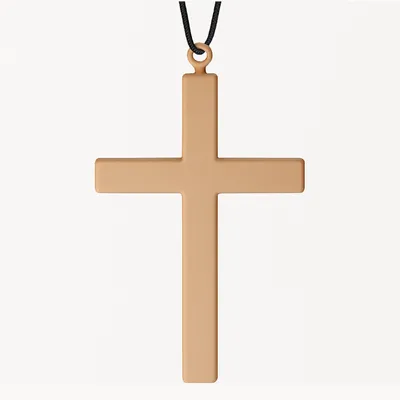 Produktbild von XXL Kreuz Kette Halskette Kreuzanhänger – Accessoires zum Kostüm für Fasching und Karneval – Damen & Herren wie Nonne, Pfarrer, Mönch, Priester