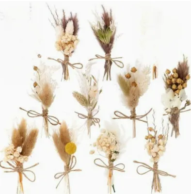 Produktbild von 10 Bündel Trockenblumenstrauß, Trockenblume, Getrocknete Blumenstrauss, Trockenblumen, Getrocknete Blumen Trockenblumen Braun