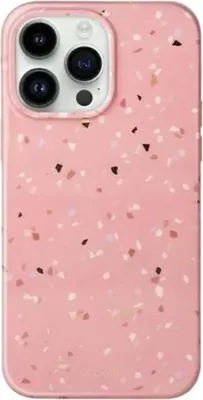 Imagen del producto de Funda Uniq Coehl de estilo terrazzo para iPhone 14 Pro Max, color rosa