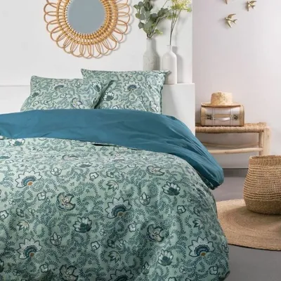 Image de Ensemble housse de couette TODAY vert 220 x 240 cm 3 pièces