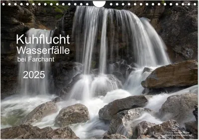 Produktbild von Kuhflucht Wasserfälle bei Farchant (Wandkalender 2025 DIN A4 quer), CALVENDO Monatskalender
