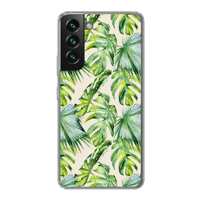 Produktbild von MuchoWow® Handyhülle Schutzhülle Hülle für Samsung Galaxy S22 Plus Blätter - Muster - Monstera Silikon Softcase Handy Hülle - Schutzabdeckung