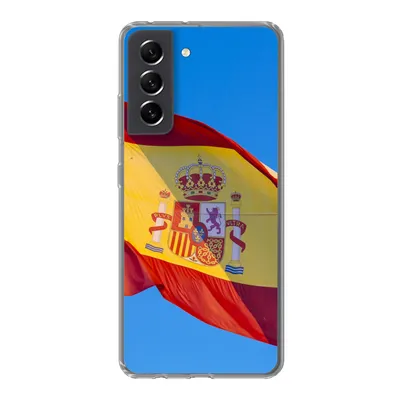 Produktbild von MuchoWow® Handyhülle Schutzhülle Hülle für Samsung Galaxy S21 FE Die Nationalflagge von Spanien Silikon Softcase Handy Hülle - Mobiltelefonhülle