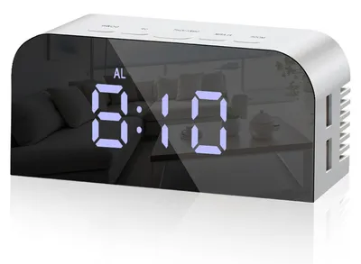 Digitale Wecker mit 2 USB-Ports, LED-Tischuhr, Schlummerfunktion