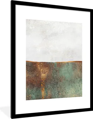 Produktbild von MuchoWow® Gerahmtes Poster Abstrakt - Luxus - Gold 60x80 cm - Poster mit Schwarzem Bilderrahmen Wandposter Rahmen Foto Bilder - Wohnzimmer - Dekorationen - Prämie