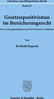 Produktbild von Gesetzespositivismus im Bereicherungsrecht.