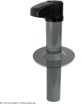 Produktbild von Flachdach-Schwanenhals +Klappelement DN100 Flansch aus Bitumen