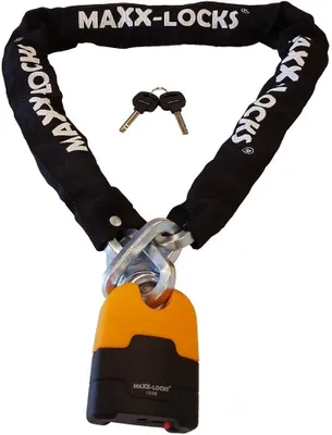 Productafbeelding van Kettingslot motor en scooter - Schakels 12 mm - Weerbestendig - Met hoes