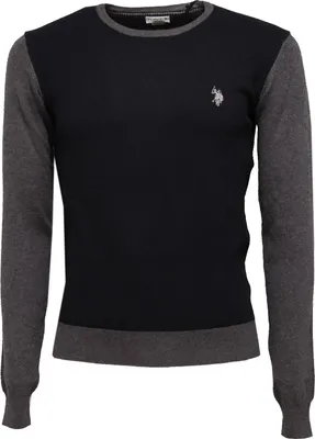 Produktbild von 6060K maglione uomo U.S. POLO ASSN. blue/grey mix wool sweater man
