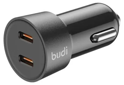 Produktbild von Budi Mini-Autoladegerät PD 33 W Schnellladegerät mit 2 x USB-C-Anschluss