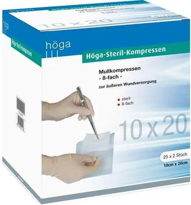 Obrázek produktu pro Sterilní obklady Höga 10x20cm 25X2 ks