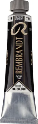 Produktbild von Rembrandt Ölfarbe Tube 40 ml Oxidschwarz 735