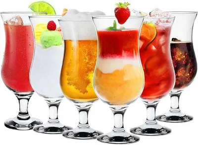 Productafbeelding van Een set van 4 glazen met grasmotieven – 450 ml longdrinkglazen, geschikt voor ijskoffie, latte macchiato en cocktails