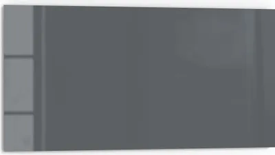 Produktbild von DEQORI Küchenrückwand Glas 80x40 cm 'Dunkelgrau' Spritzschutz Bad Rückwand Küche