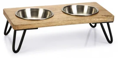 Image de Designed by Lotte Linga - Set de table chat - Bois/métal - Inclus din. 2 bols