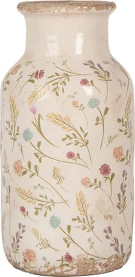 Immagine prodotto di Vaso Clayre & Eef Ø 14x26 cm Fiori in Vetroceramica beige