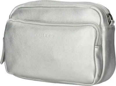 Produktbild von Kleine Damen Tasche Schultertasche Umhängetasche Crossover Bag Leder Optik Handtasche Silber