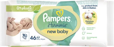 Immagine prodotto di Salviettine Pampers Harmonie New Baby 46 pezzi