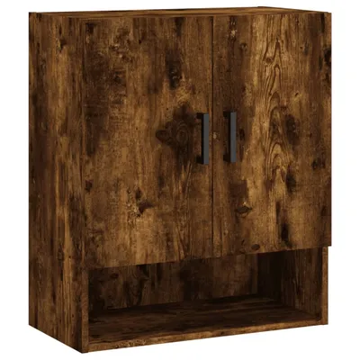 Image de vidaXL Armoire murale chêne fumé 60x31x70 cm Bois composite