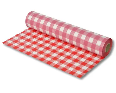 Produktbild von 1x Biertischdecke mit Leinenstruktur rot/weiss sehr stabil 0,75 x 100m