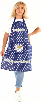 Produktbild von Latzschürze Baumwolle mit Motiv Trägerschürze Schürze Grillschürze Kochschürze, Design:Gänseblümchen