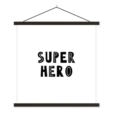 Produktbild von MuchoWow® Textilposter Jungen - Zitate - Superheld - Kind - Sprichwörter 40x40 cm mit schwarzem Rahmen - Fotos