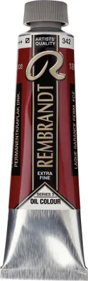 Imagen del producto de Pintura al óleo Rembrandt, tubo de 40 ml, permanente, color carmín oscuro 342