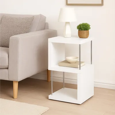 Produktbild von Standregal Weiß Regal 30x65x30 cm modernes Bücherregal