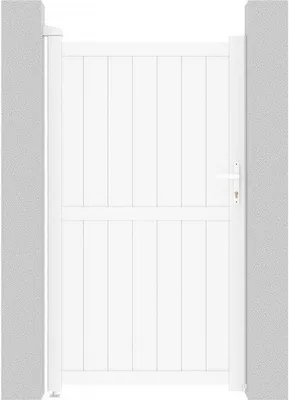Produktbild von Aluminium Gartenpforte Weiß 101,2 x 180,9 cm - Modernes Design