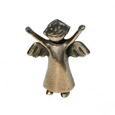 Produktbild von Schutzengel Engelchen, stehend Bronzefigur 6 cm