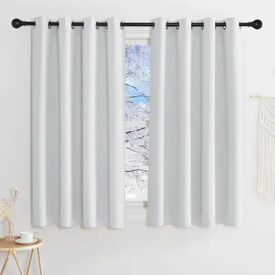 Immagine prodotto di Tende oscuranti con passanti, colore grigio chiaro, 145x140 cm (confezione da 2)