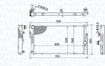 Image de Radiateur, refroidissement moteur MAGNETI MARELLI 350213202400