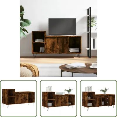 Produktbild von The Living Store TV-Schrank Räuchereiche 100x35x55 cm Holzwerkstoff