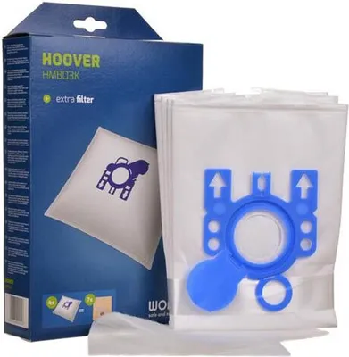 Produktbild von WORWO HMB03K, Staubbeutel, Zylinder-Vakuum, Weiß, H02, H03, H11, ML01, ML03, Box, 4 Stück(e)