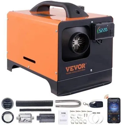 Immagine prodotto di Riscaldatore diesel multifunzione da 12V, 8KW, con Bluetooth e telecomando - arancione