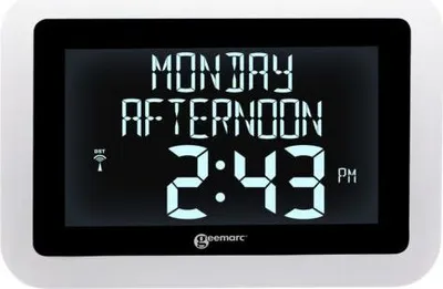 Immagine prodotto di Geemarc VISO15 - Orologio radiocontrollato con calendario e retroilluminazione - Utile per i pazienti affetti da demenza e Alzheimer