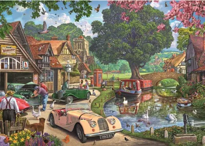 Produktbild von RAVENSBURGER Puzzle Nostalgická scéna 1000 dílků