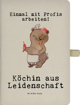 Produktbild von Mr. & Mrs. Panda Tagebuch Köchin Leidenschaft - Transparent - Geschenk, Restaurant, Jubiläum, Chefköchin, Journal, Adressbuch, notizbuch a4, Spruch, Lustig, Skizzenbuch