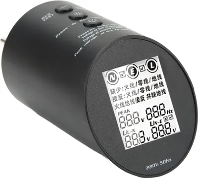 Obrázok produktu pre Tester zásuviek s LCD displejom - napätie a únik pre kabeláž a údržbu SAKE